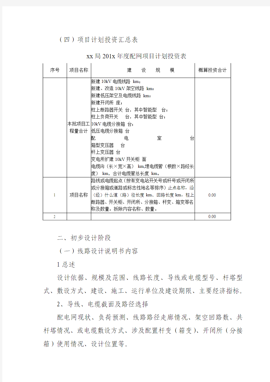 广西电网公司配网设计深度规定(改