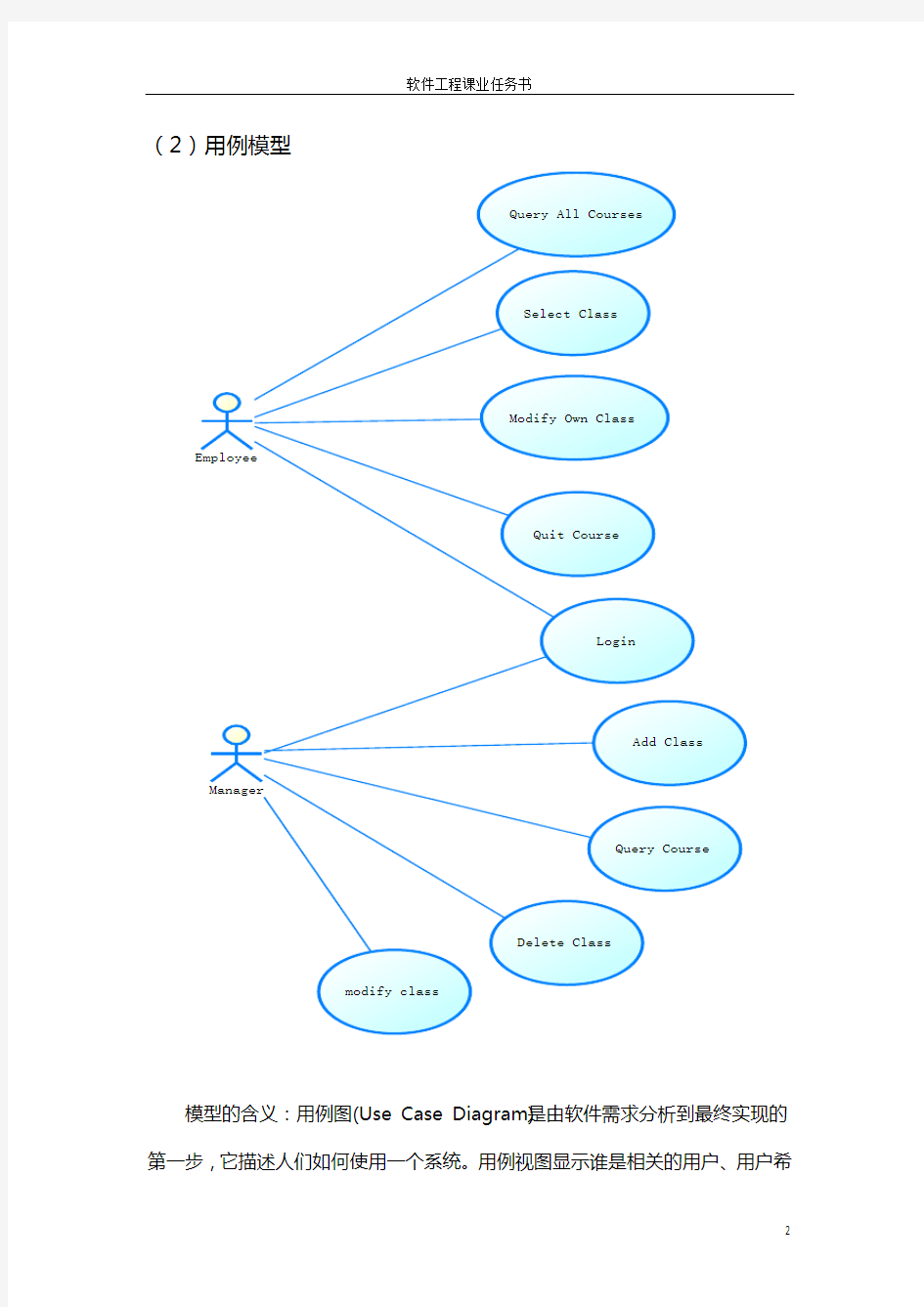 企业培训管理系统需求分析及设计说明书