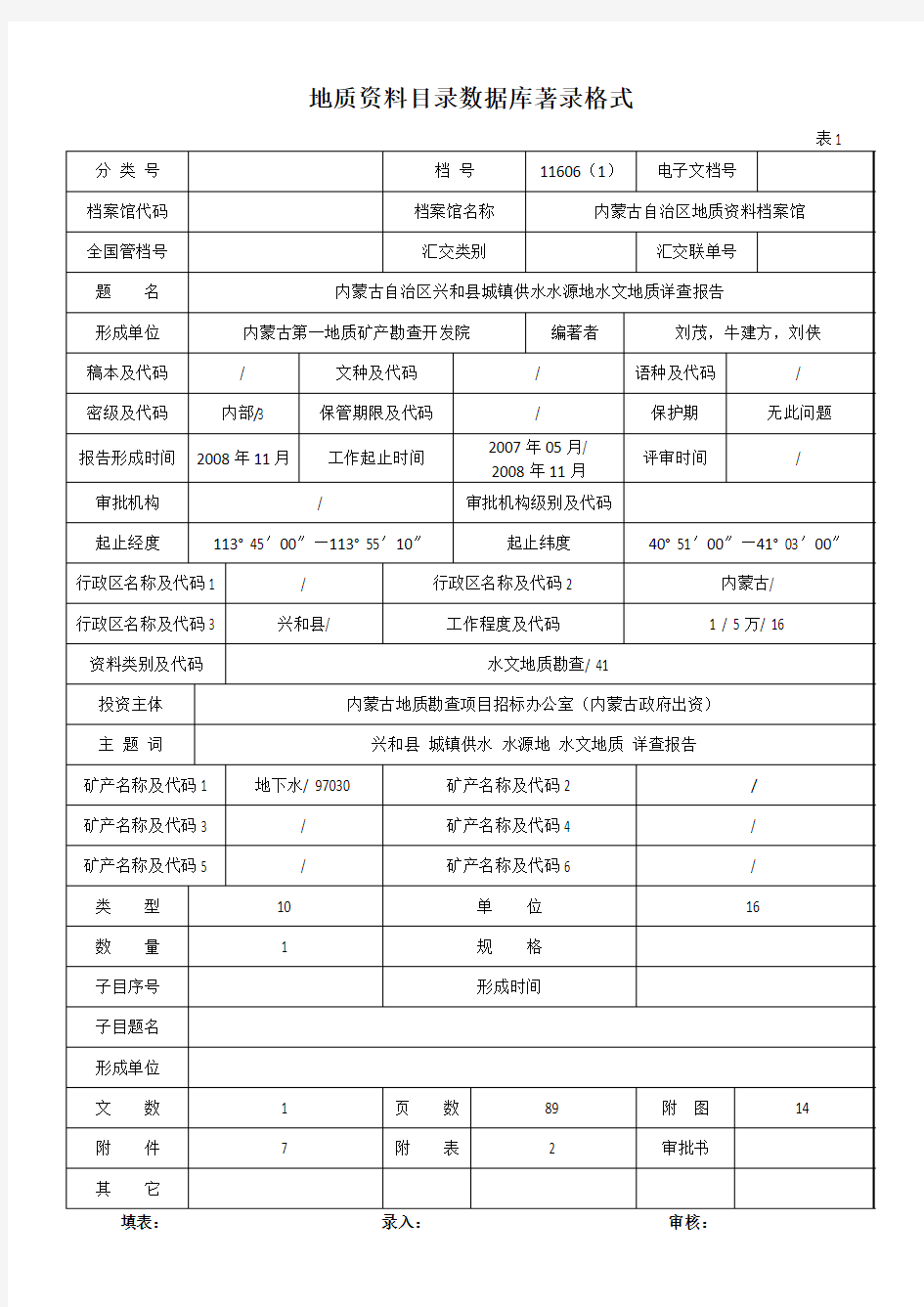 水文地质详查