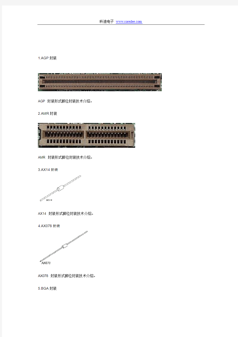 电子元器件封装图示大全