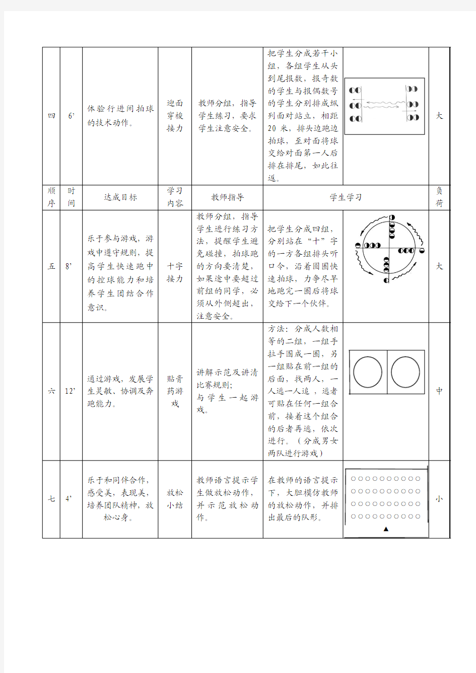 《篮球---行进间运球》教案设计