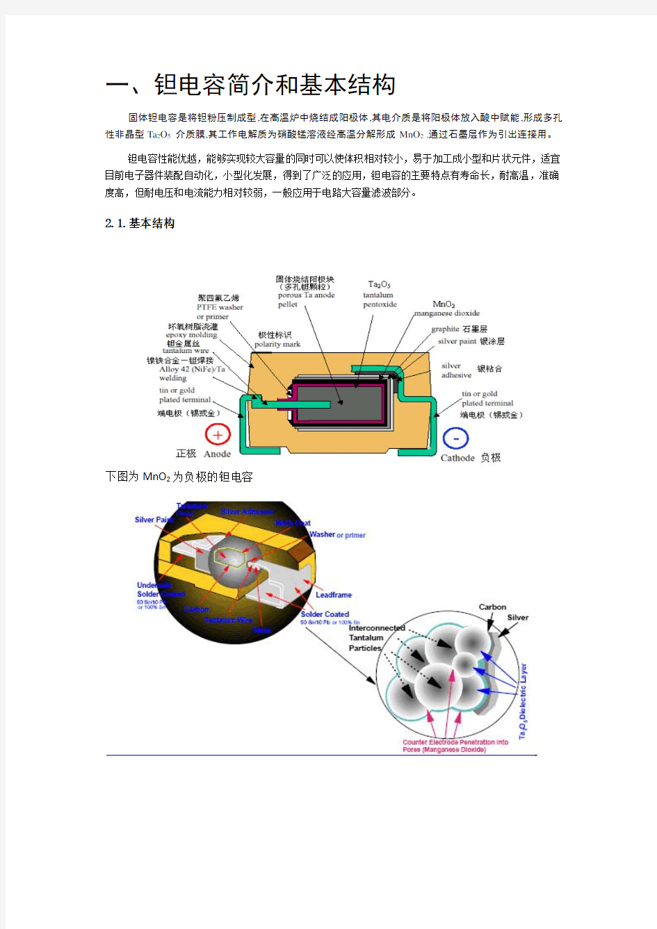 钽电容知识总结(结构、工艺、参数、选型)