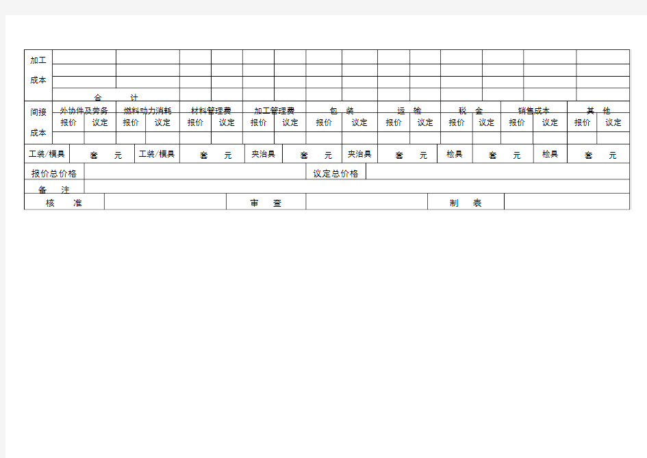 产品成本核算报价表[1]