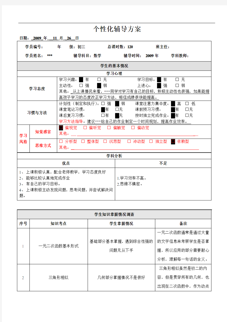 [初三数学]初三数学的辅导方案