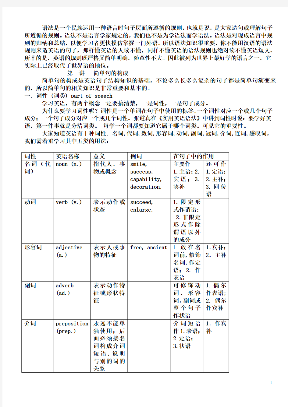 英语语法-句子结构