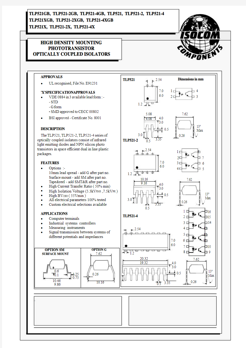 tlp521驱动_应用电路_光耦参数