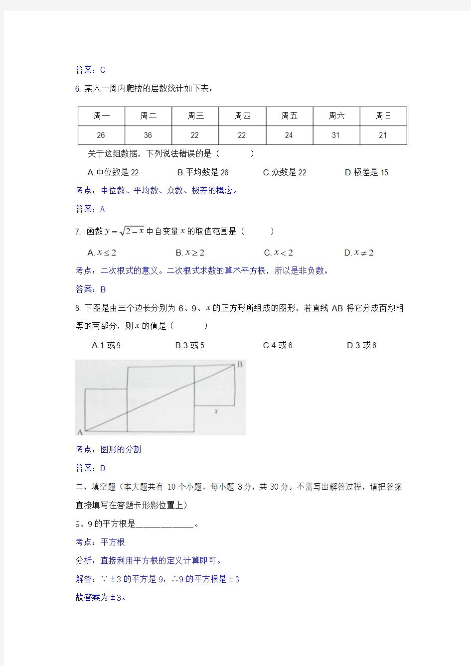 2016徐州中考数学试卷