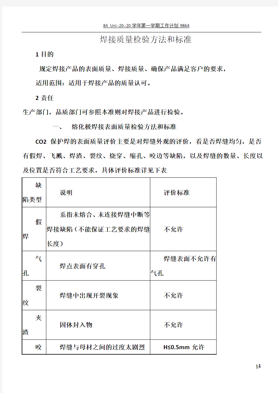 焊接质量检验方法和标准