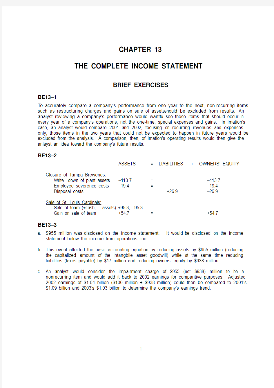 mba fa 《financial accounting》 习题答案13