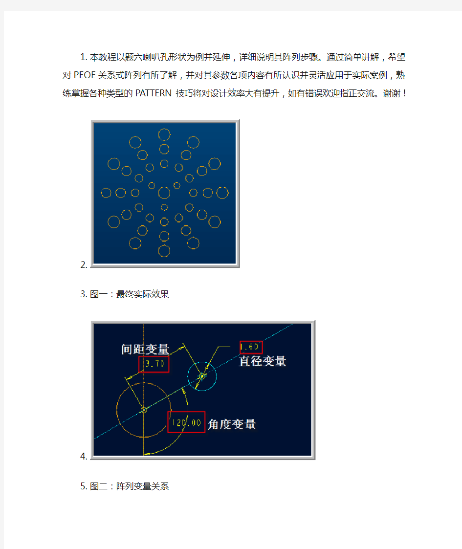 PROE 关系阵列