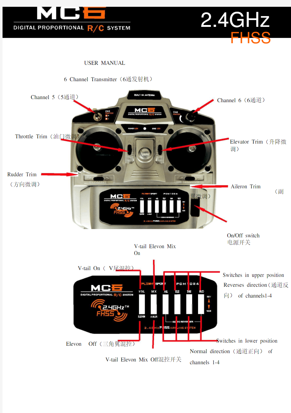 MC6遥控器说明书