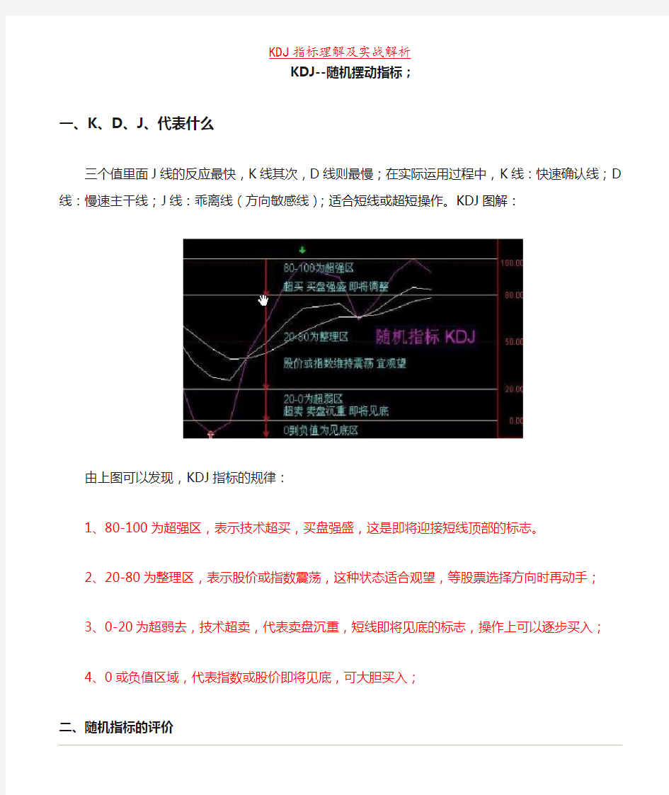 KDJ指标理解及实例解析