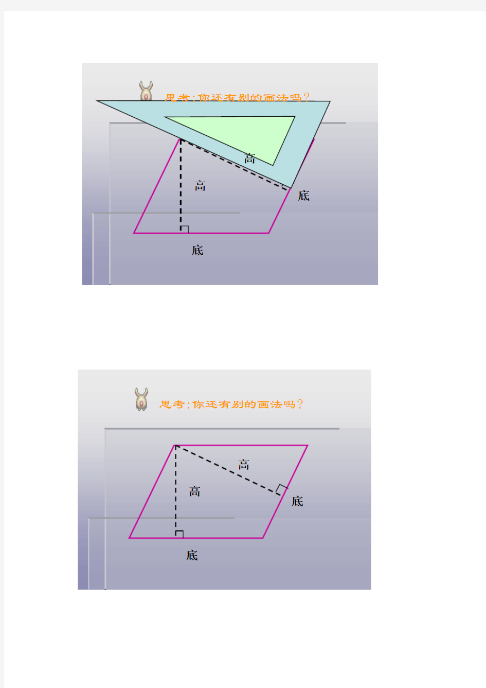 如何画平四边形和梯形的高