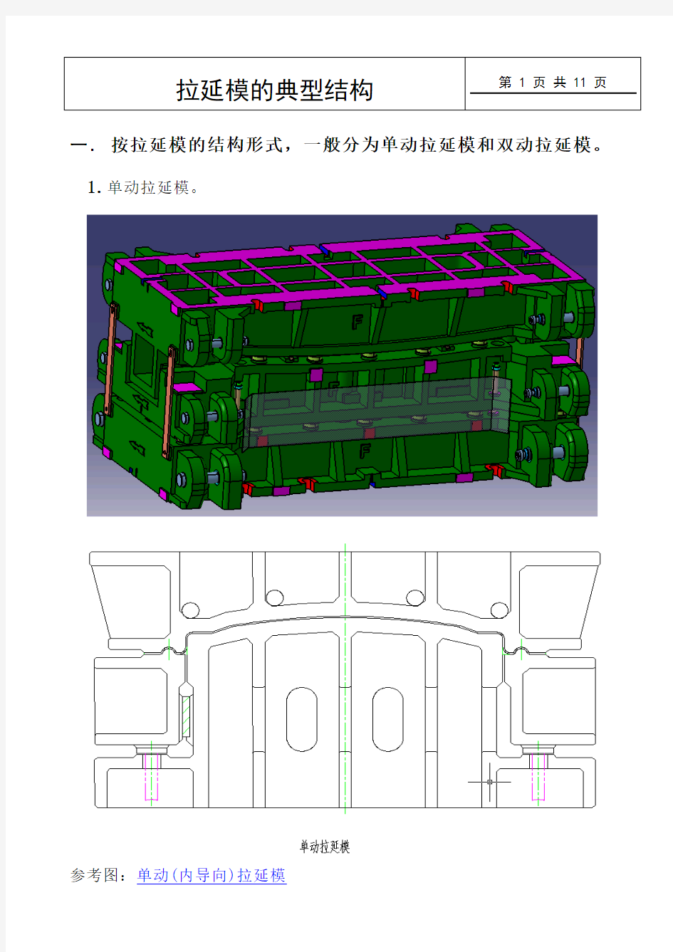 拉延模的典型结构