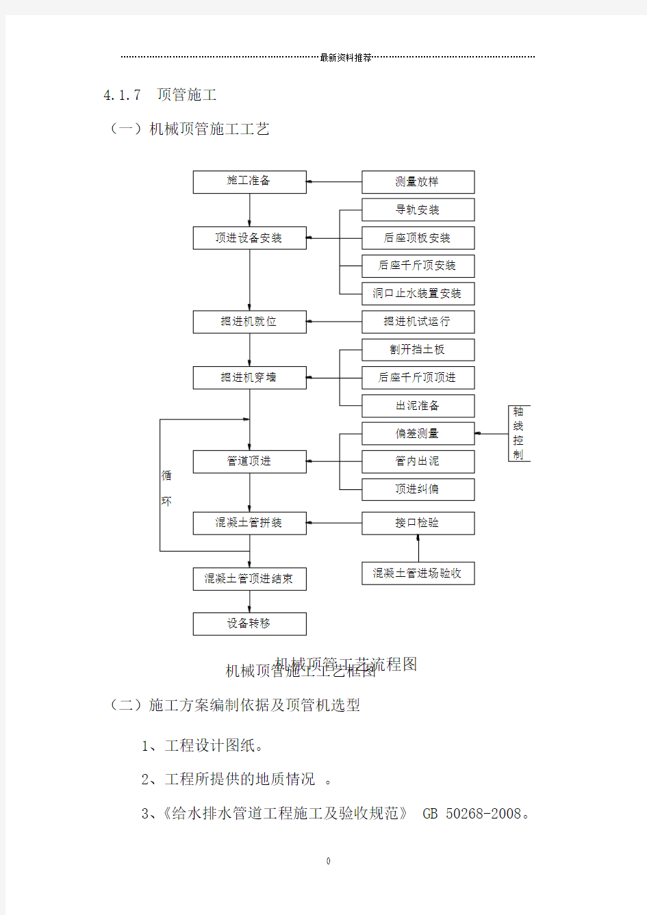 机械顶管施工方案精编版