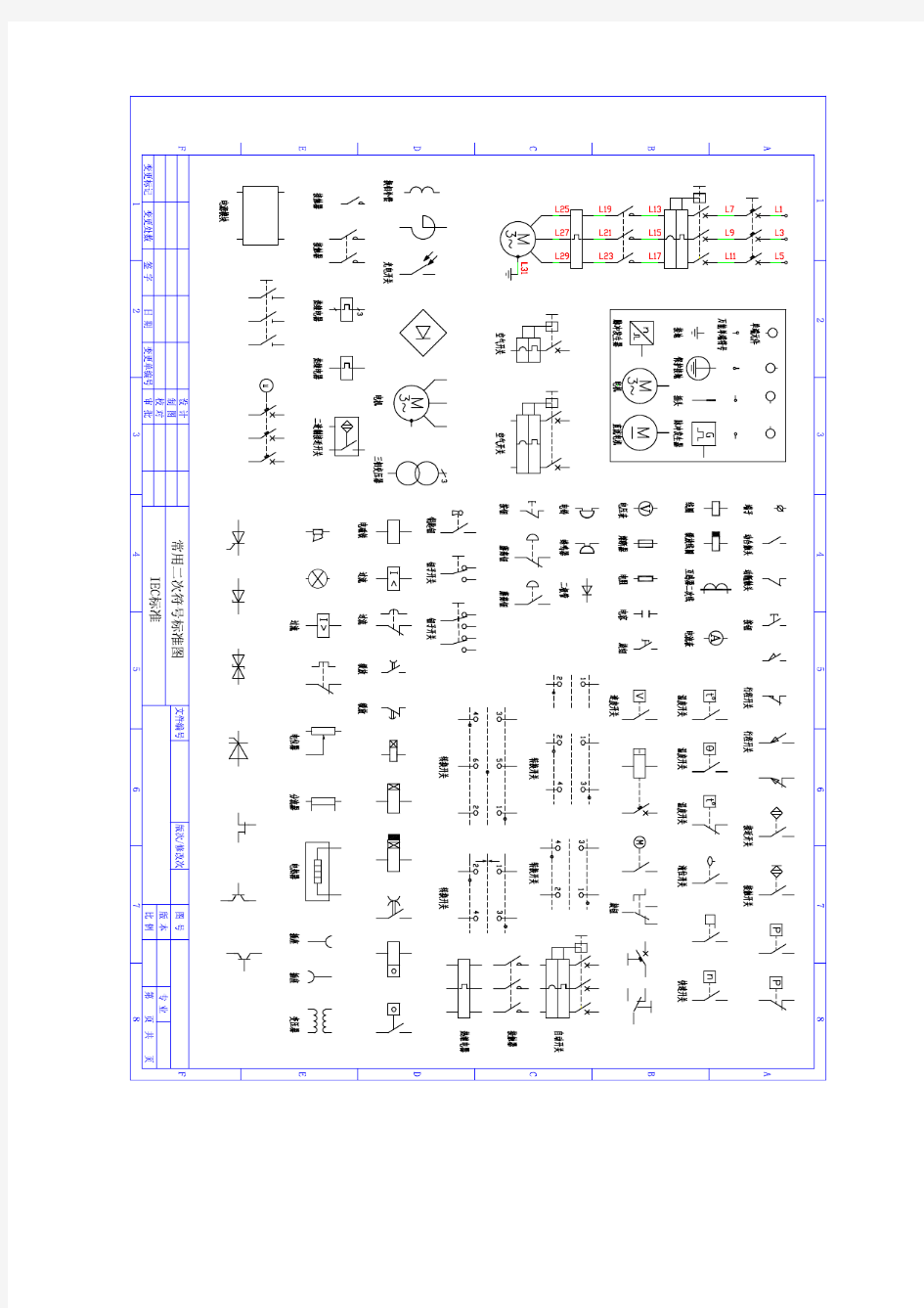 常用CAD电气专业制图标准图形