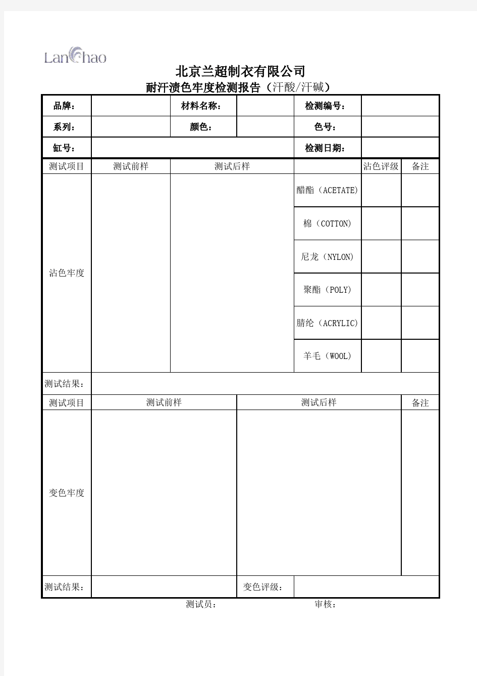 检测报告范本