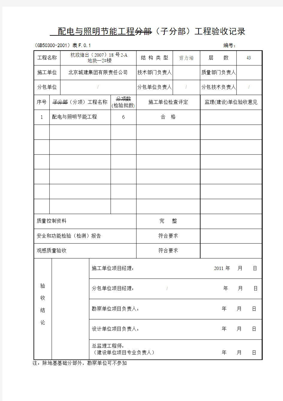 配电与照明节能工程-节能子分部