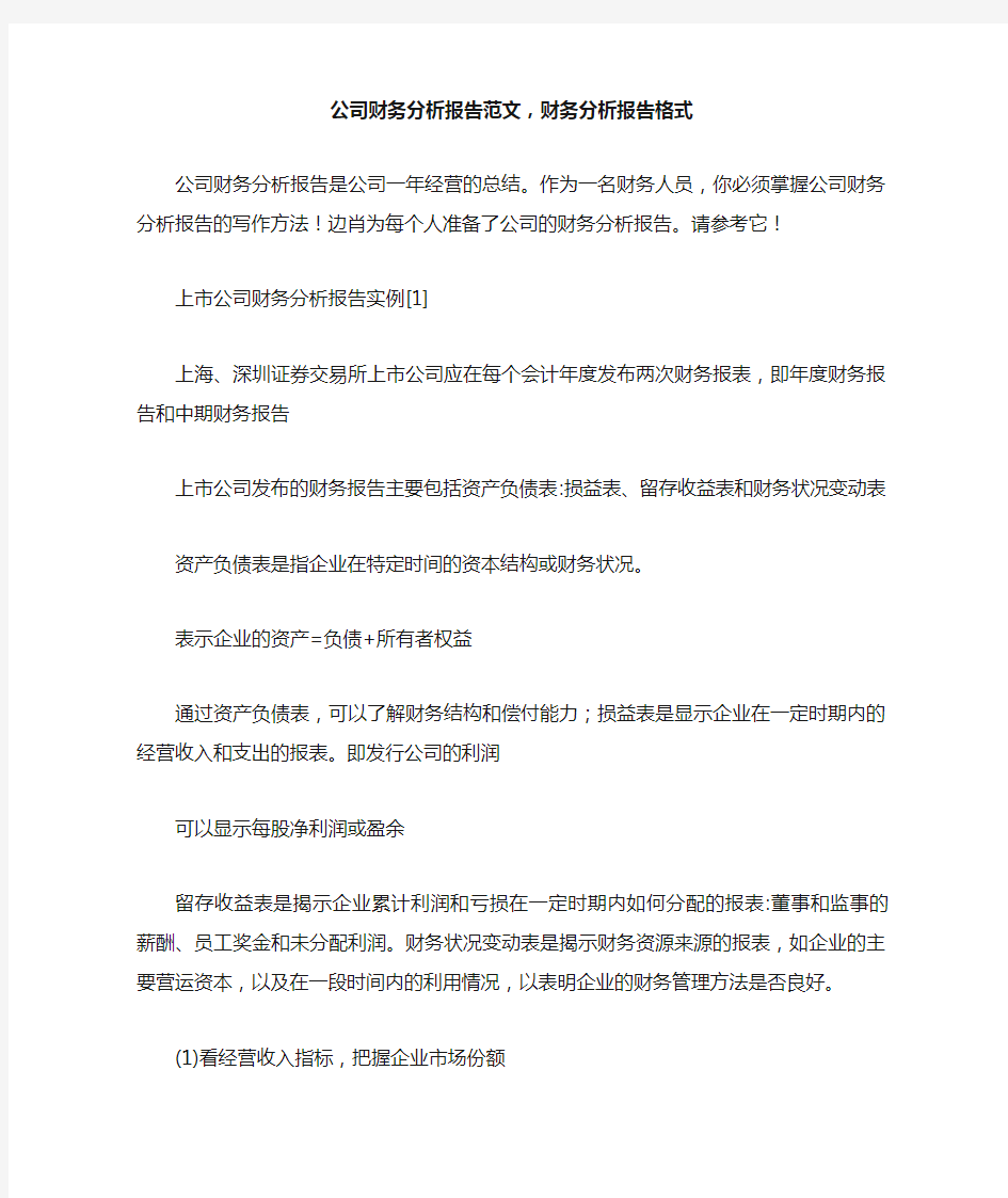 公司财务分析报告范文,财务分析报告格式.doc