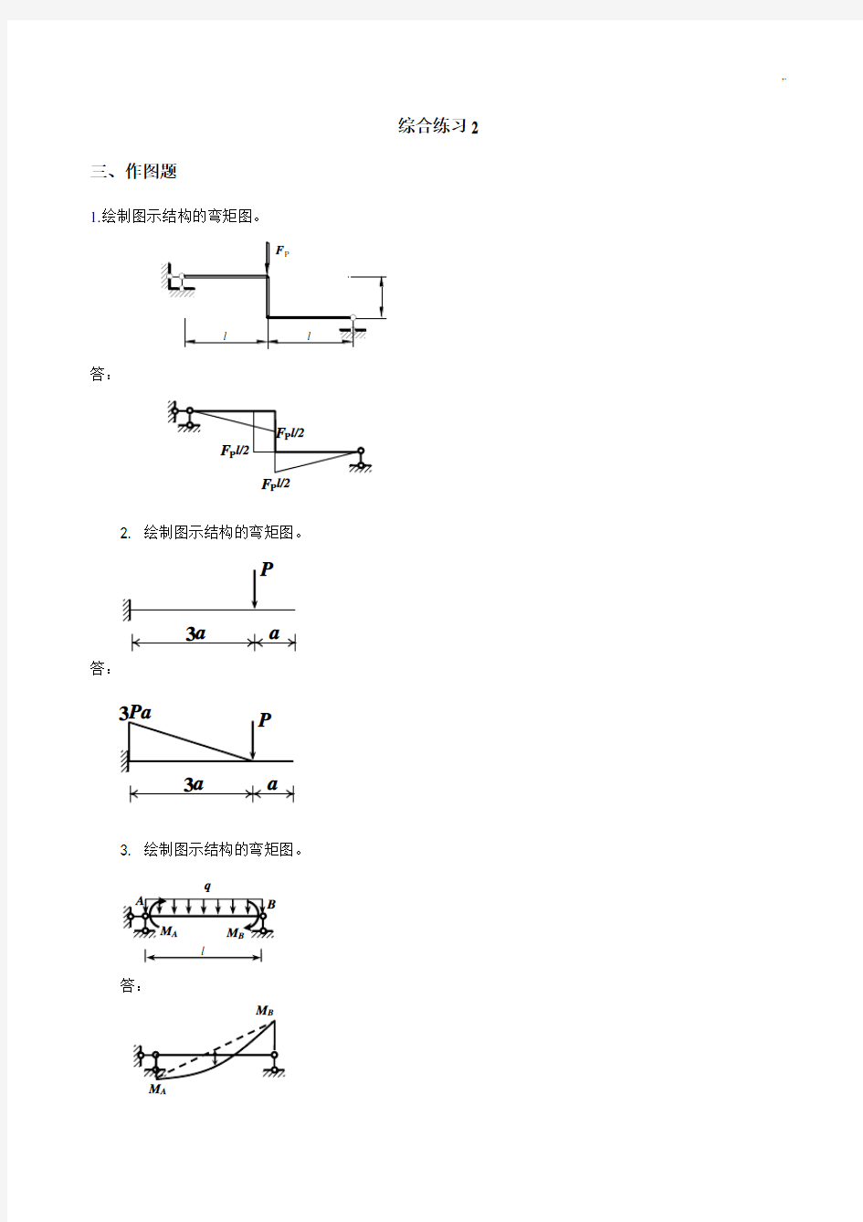 用位移法计算图示刚架