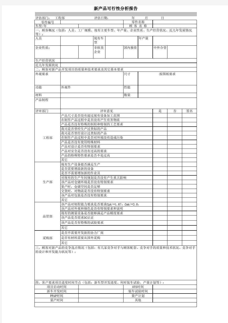 新产品可行性分析报告