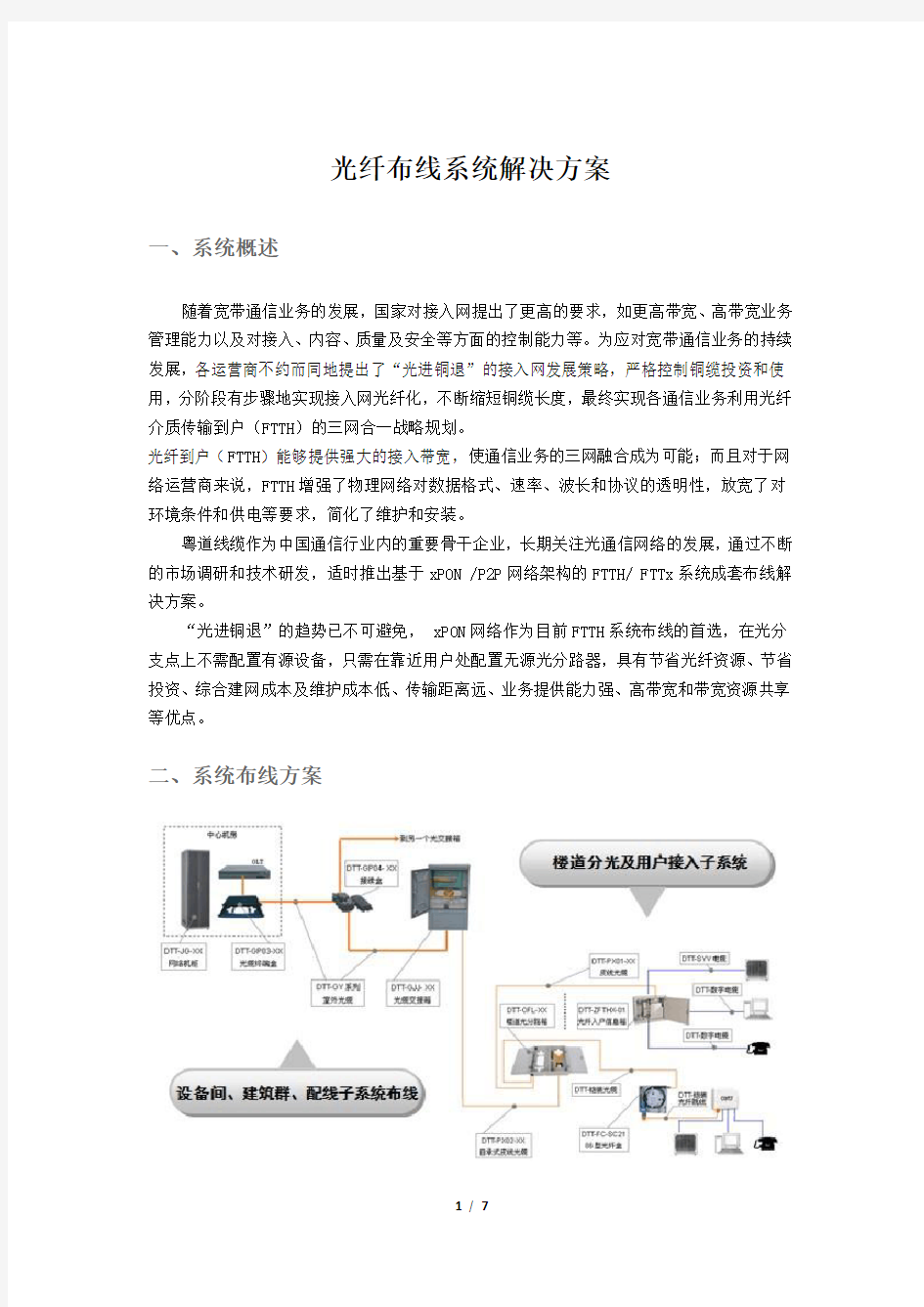 光纤布线系统解决方案