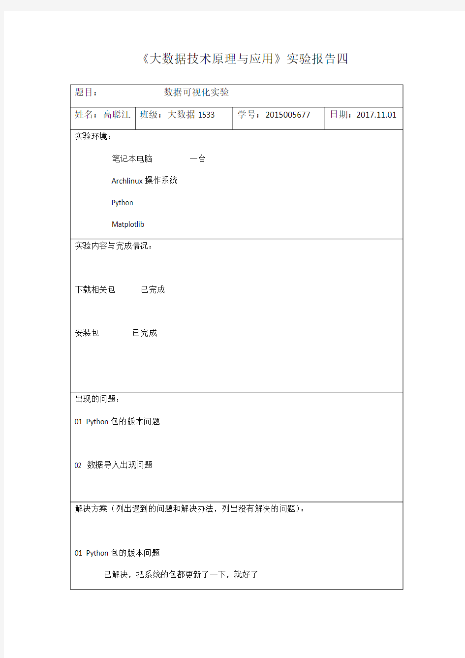 实验四大数据技术数据可视化