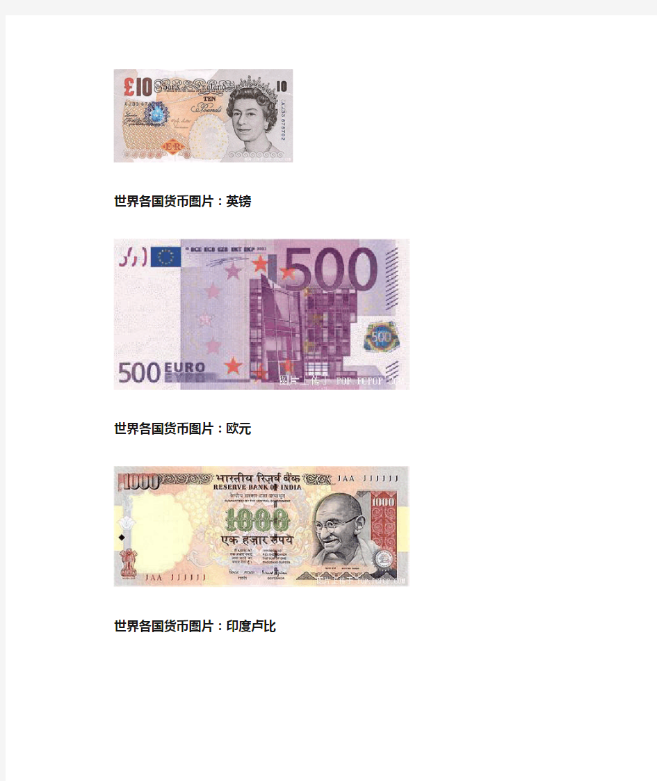 世界各国的货币名称及图片