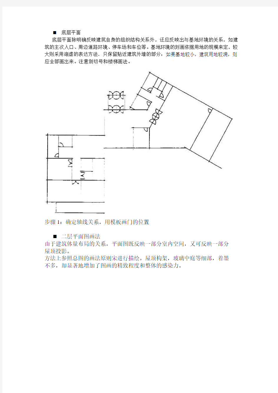 平立剖面的画法