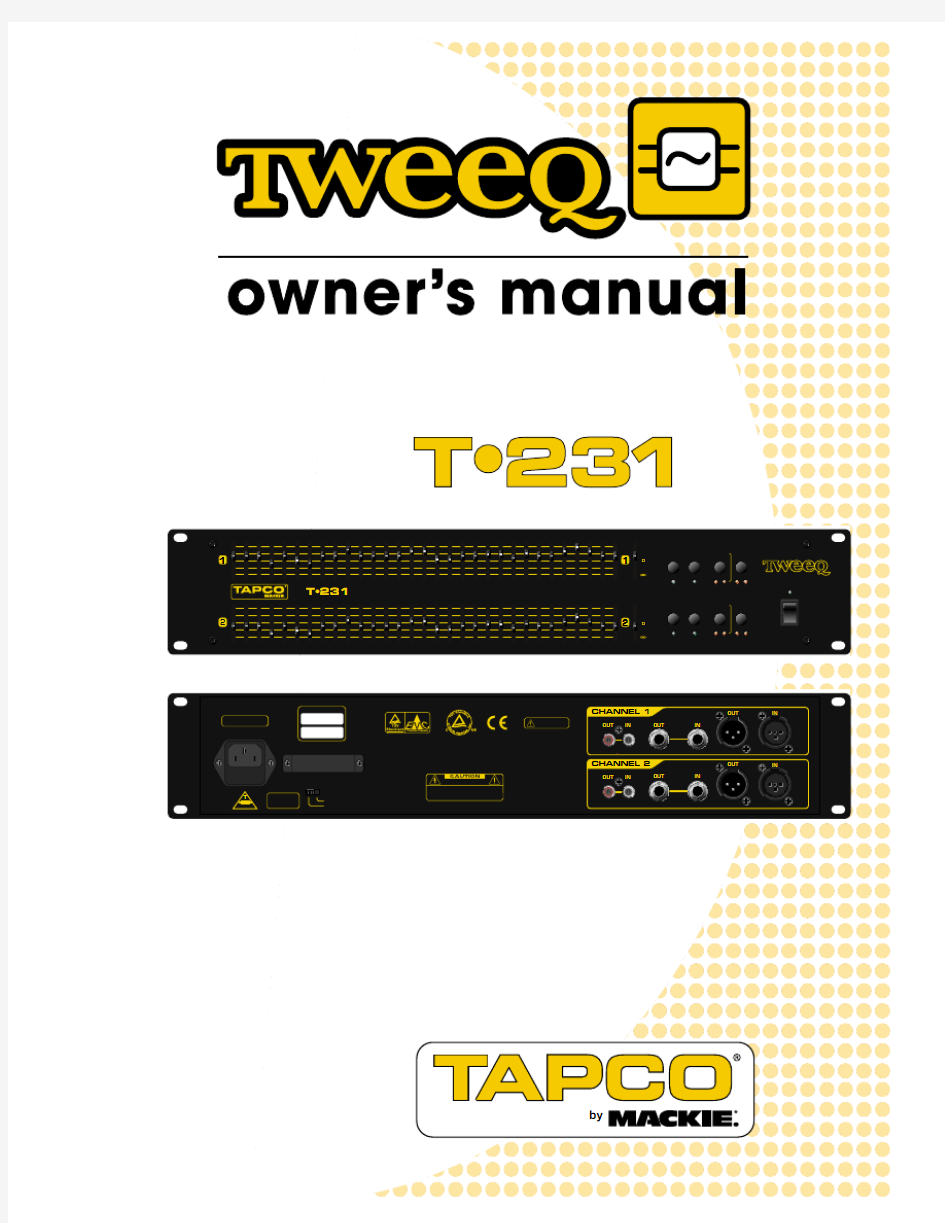 Tweeq双31段图示均衡器