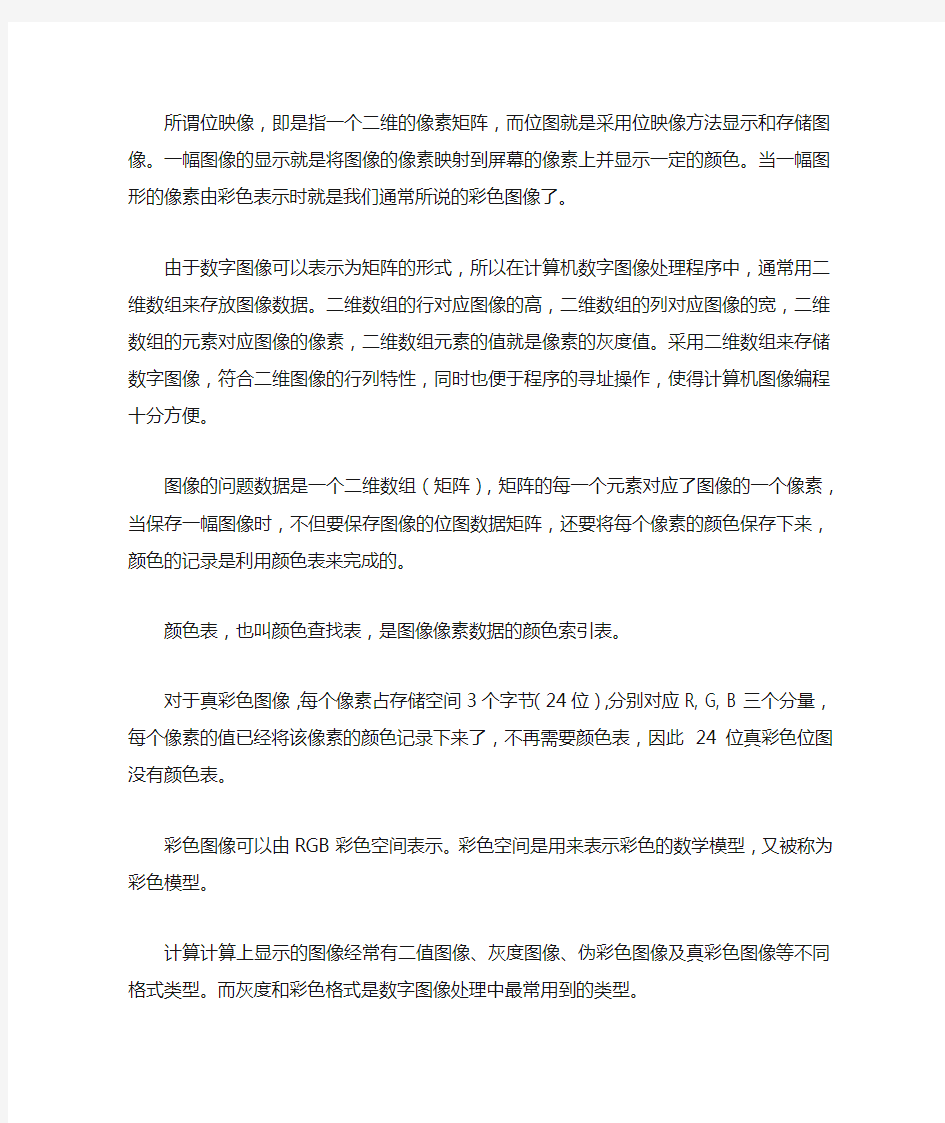 图像数据格式基础知识