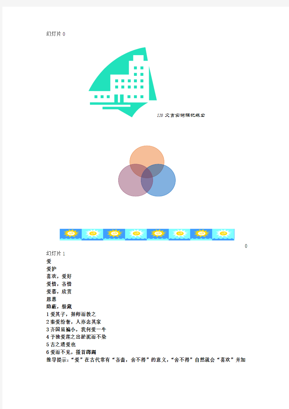 高考120个文言实词复习