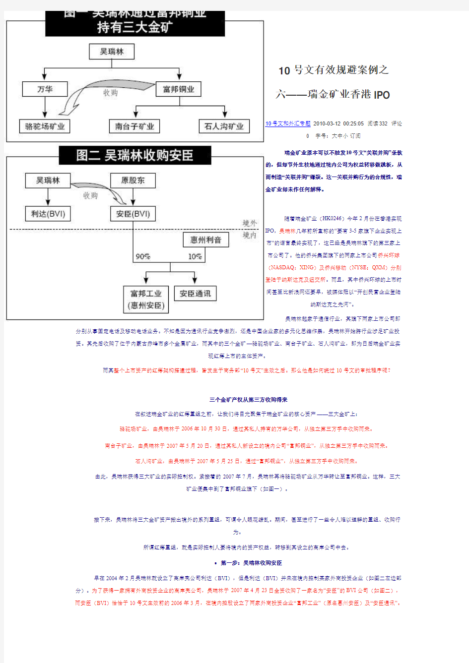 规避10号文