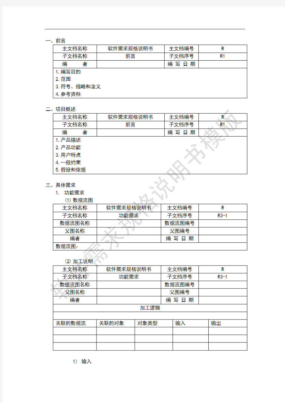 软件需求规格说明书