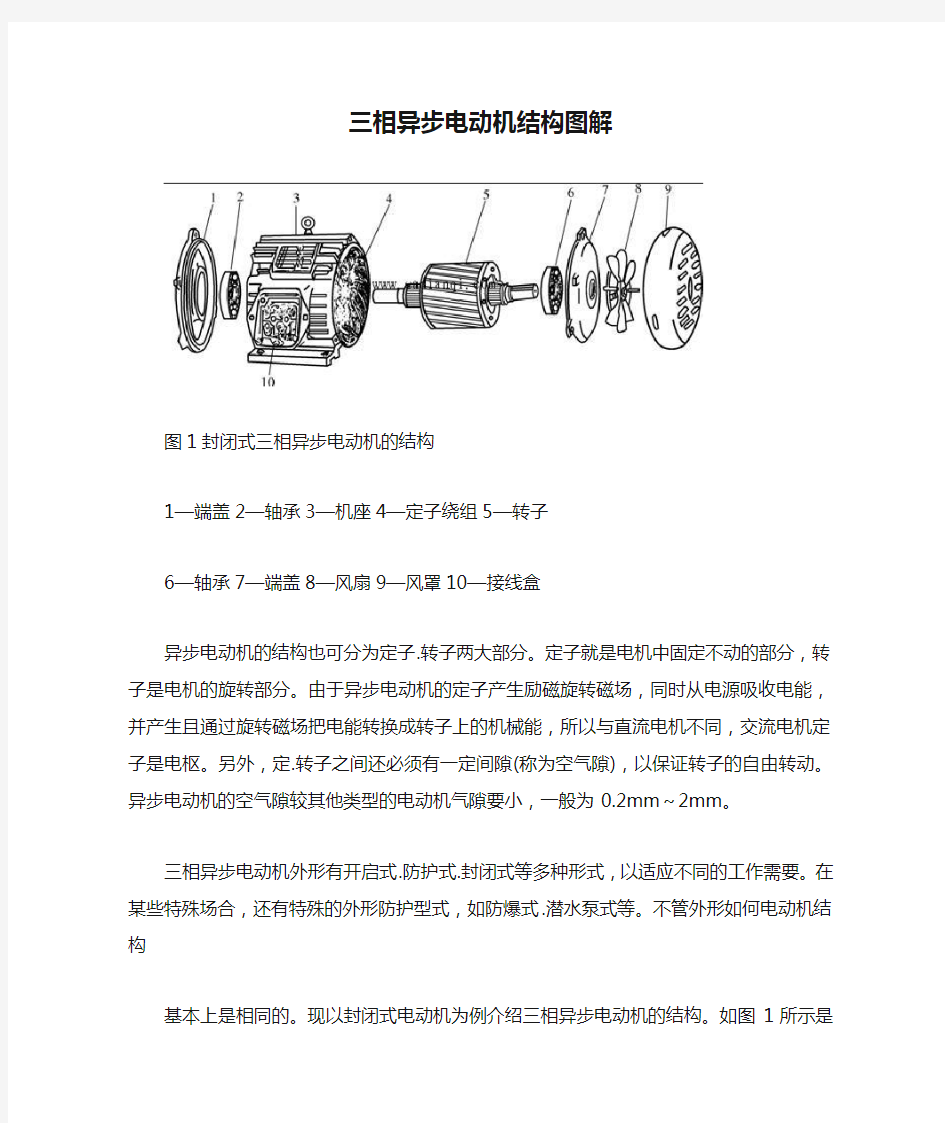 三相异步电动机结构图解