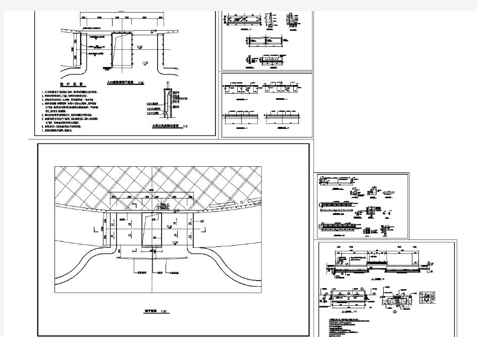 某桥结构建筑施工设计图纸(全套)