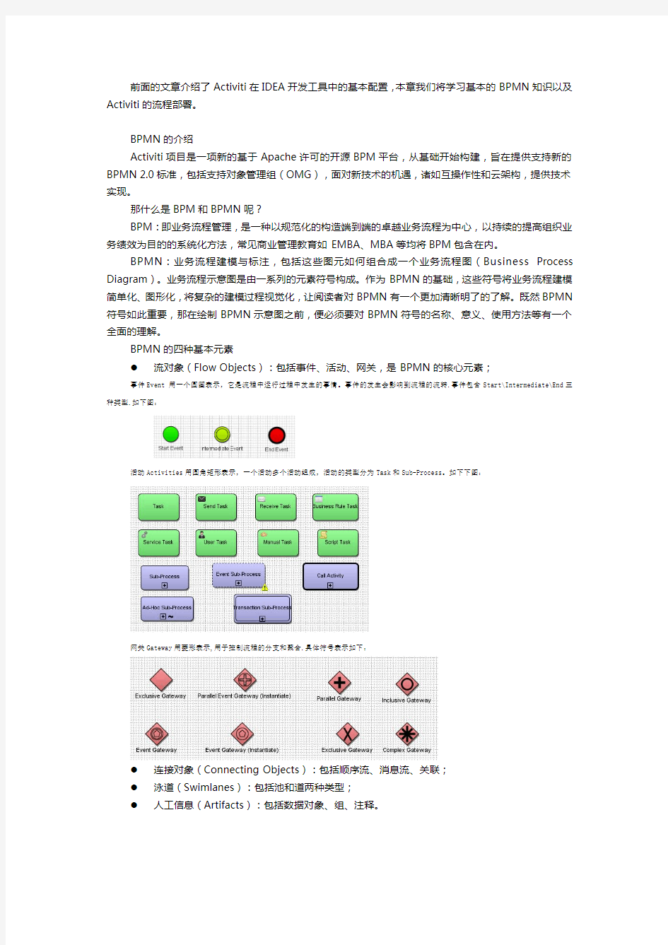 Activiti的流程部署