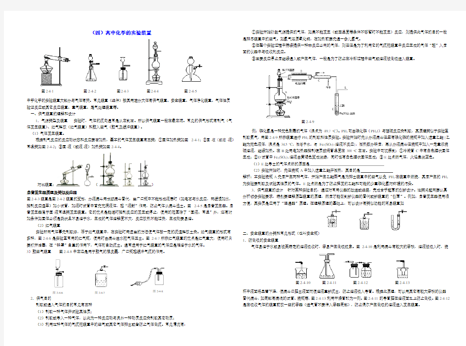 高中化学实验装置
