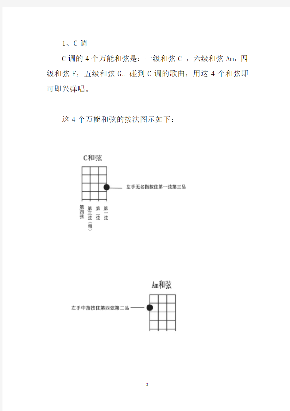 用四个万能和弦一学即会的尤克里里即兴弹唱