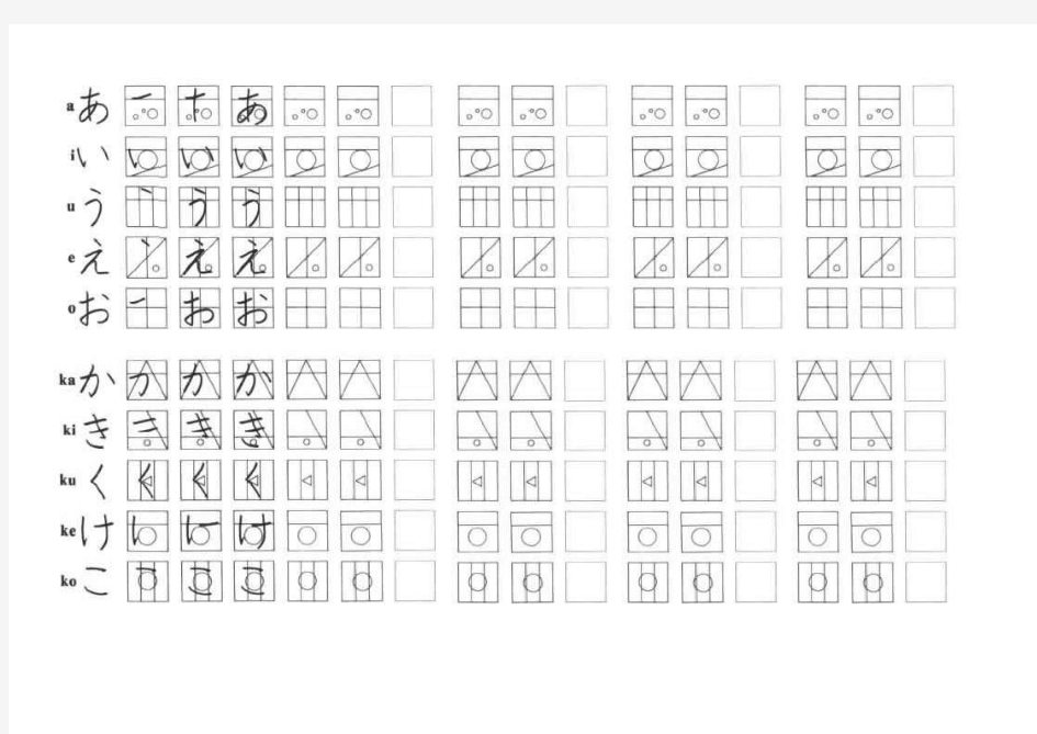 初级日语标准五十音图手写体临摹字帖(无基础适用)