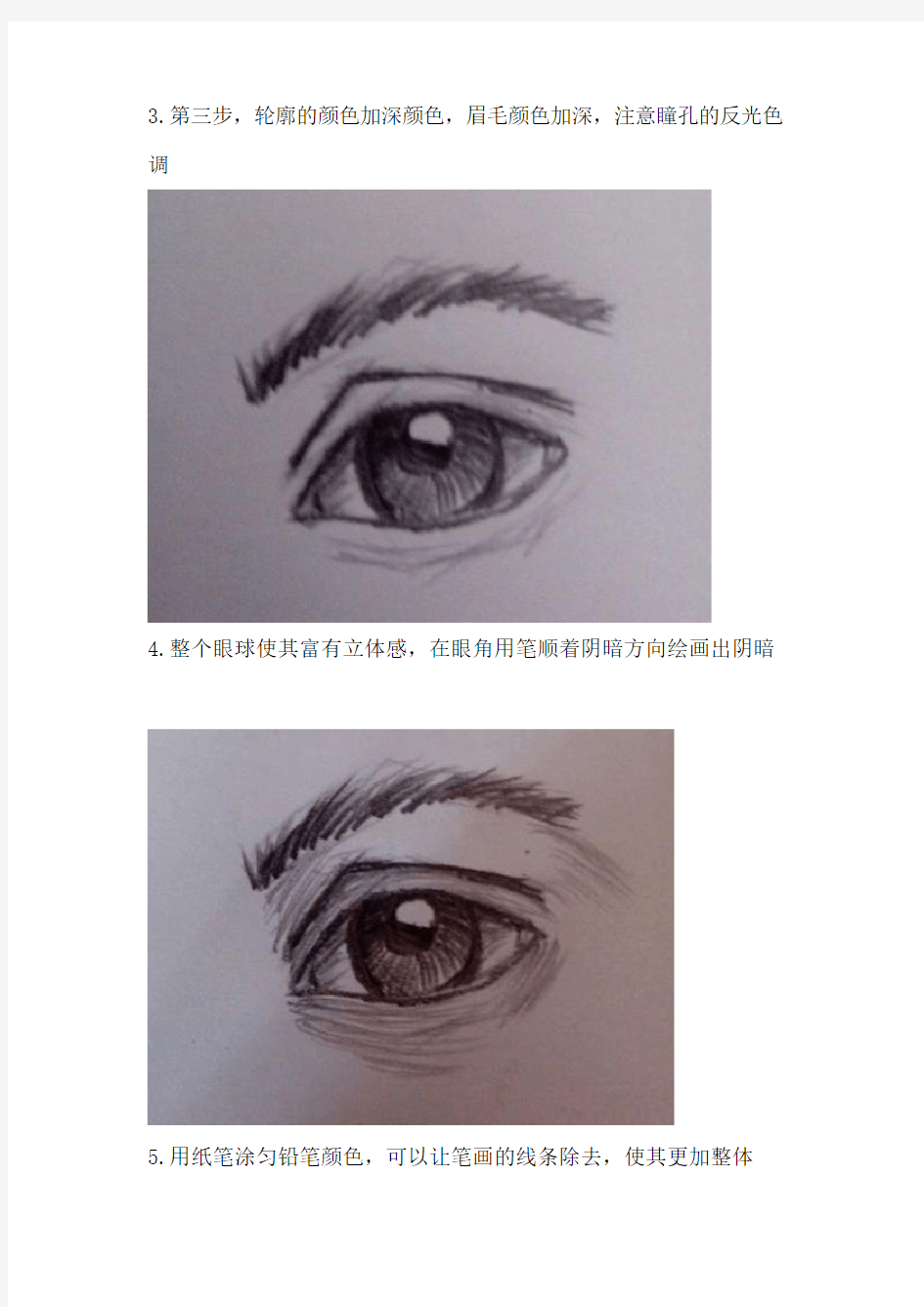 素描人物头像 眼睛绘画步骤