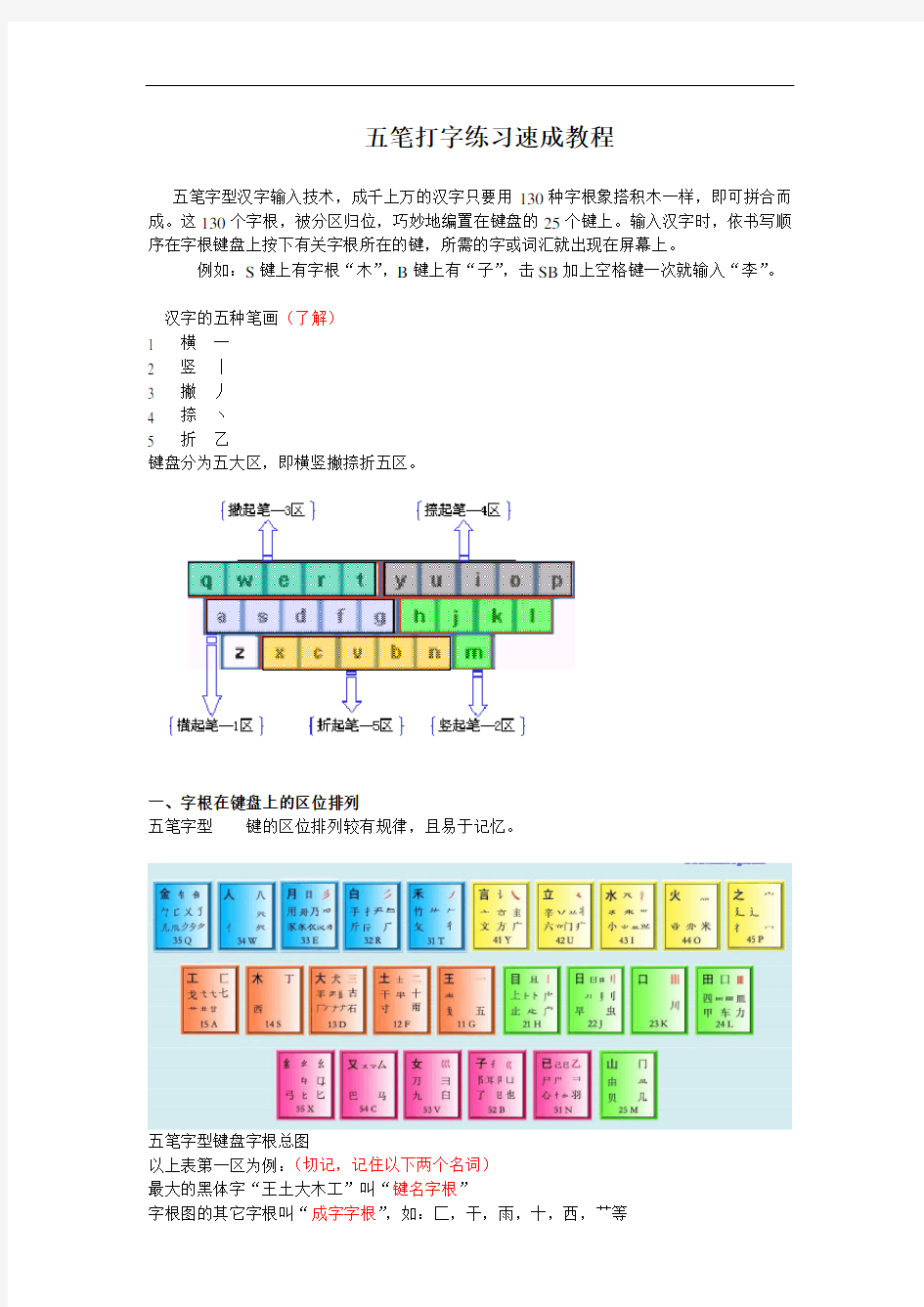 五笔打字练习速成教程