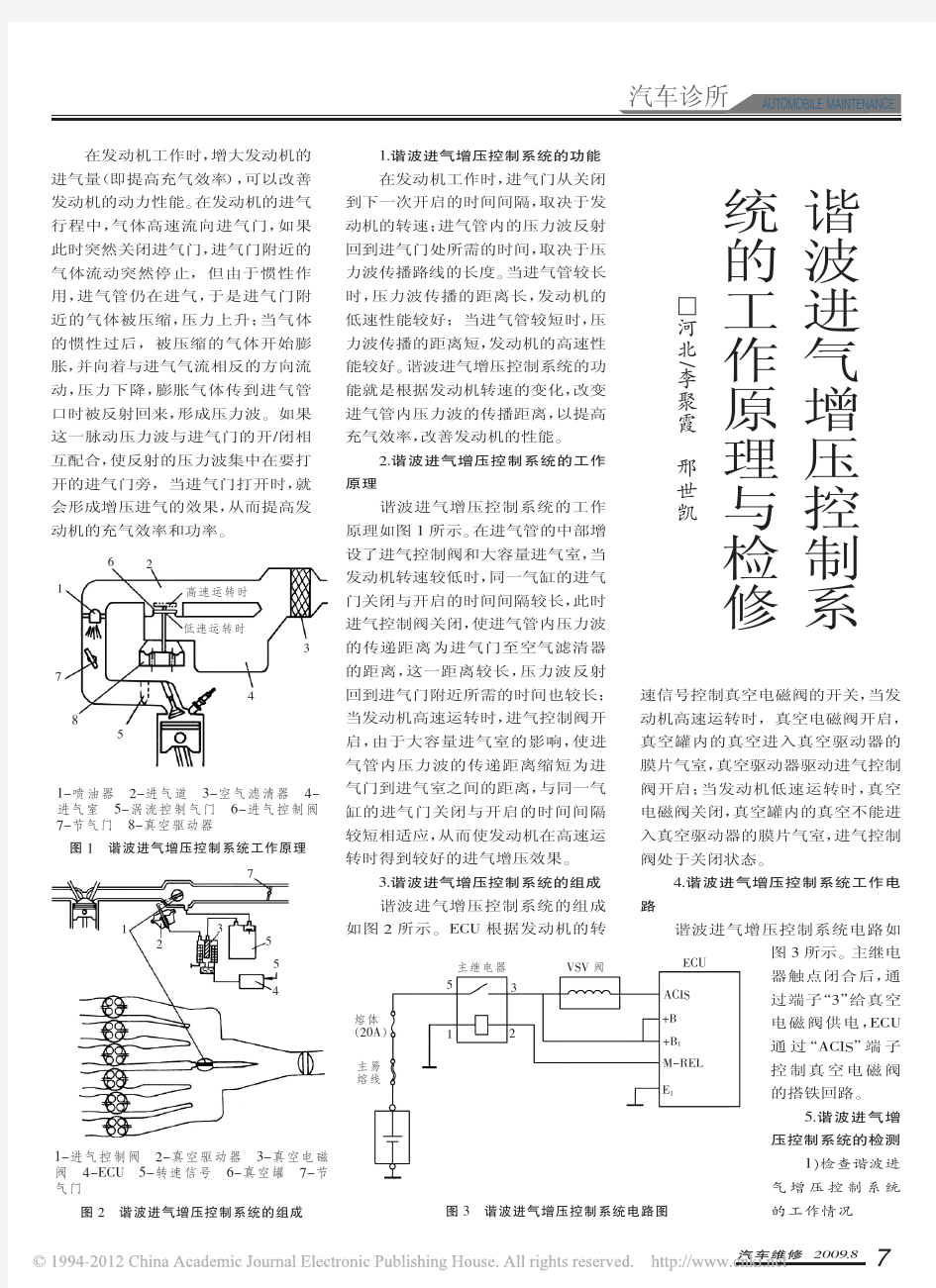 谐波进气增压控制系统的工作原理与检修