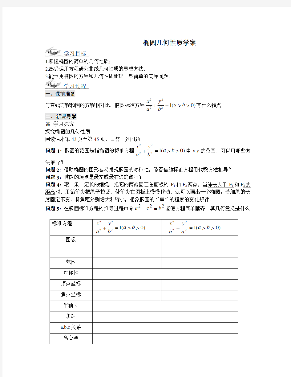 高中数学导学案模板