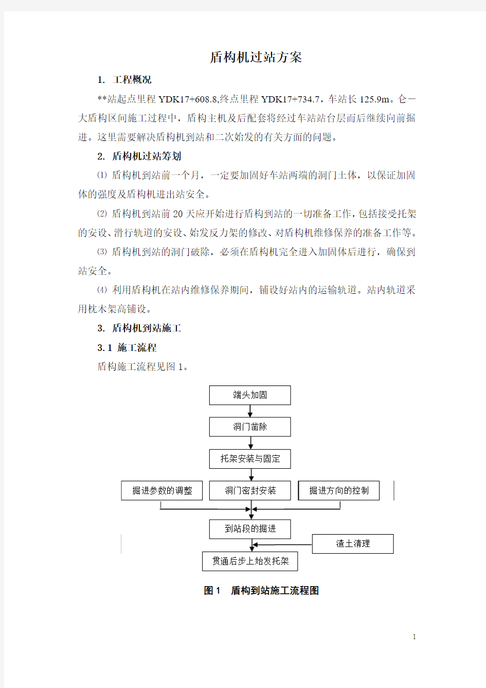 盾构机过站方案