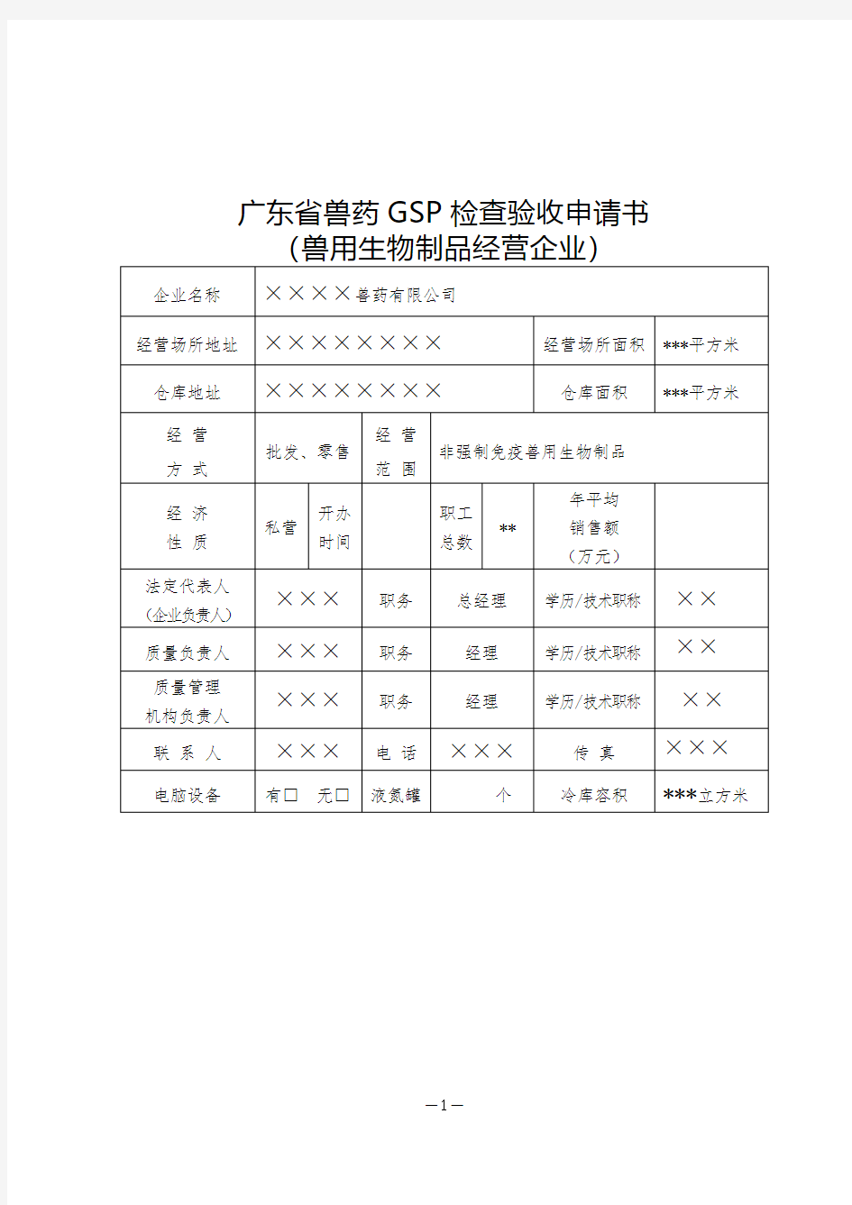 兽药GSP检查验收申报材料完整版(2020年整理).pdf