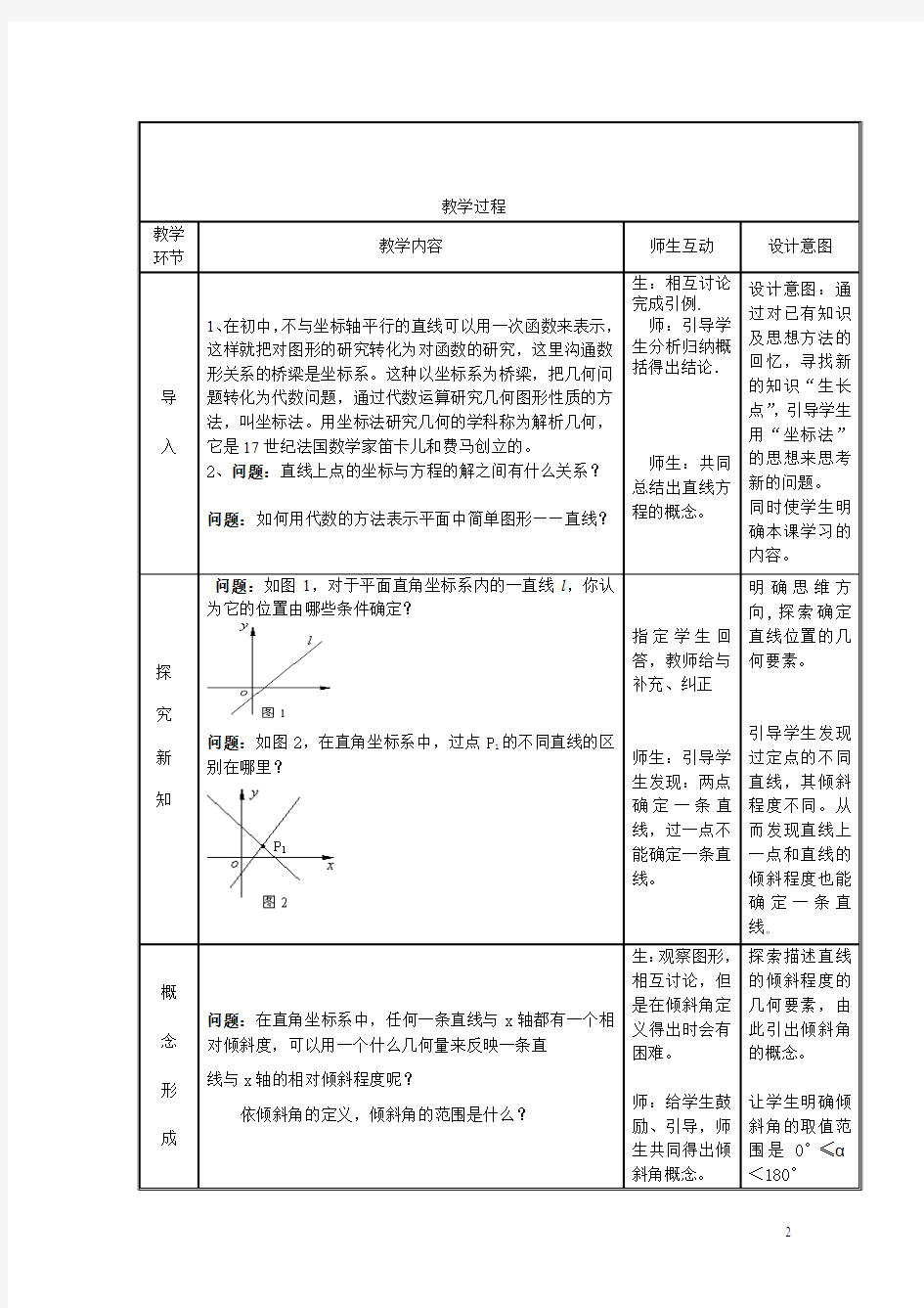 全国高中数学教师优秀教案-《直线的倾斜角和斜率》(贵州省胡跃源)