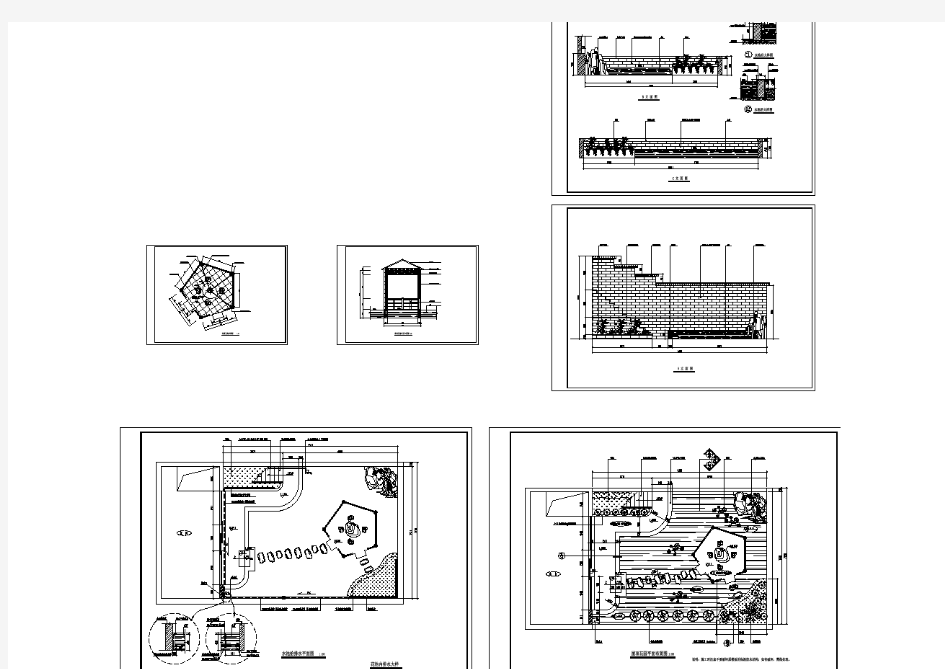 【设计图纸】屋顶花园施工详图(精美CAD图例)