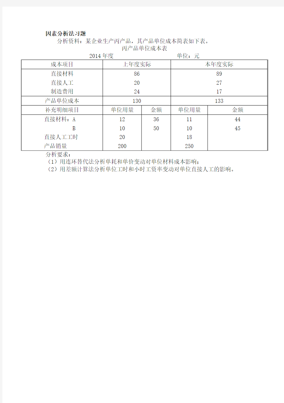 因素分析习题