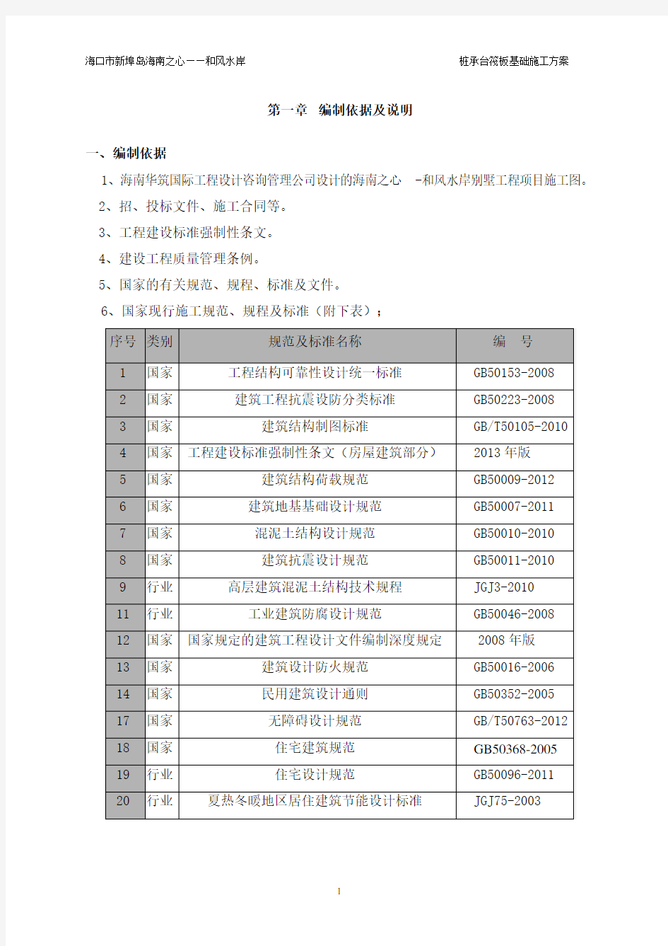 桩承台筏板基础施工方案